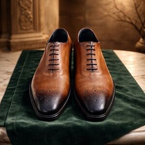 Classic Tan Leather Men's Oxfords